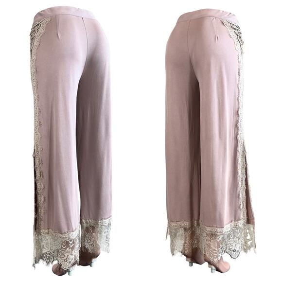 POL LACE IT DOWN PANTS MAUVE  SIZE L $68 - Picture 6 of 12